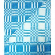 "Ермошка" одеяло байковое в клетку синее 57-1ЕТ